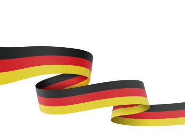 Almanya Kurdele Tasarım Elemanı Ulusal Kutlamalar ve Etkinlikler için beyaz bir arkaplanda izole edildi