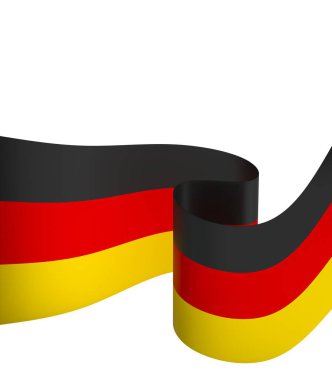 Almanya Kurdele Tasarım Elemanı Ulusal Kutlamalar ve Etkinlikler için beyaz bir arkaplanda izole edildi