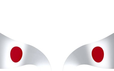 Japon Kurdele Tasarım Elemanı Ulusal Kutlamalar ve Etkinlikler için beyaz bir arkaplanda izole edildi