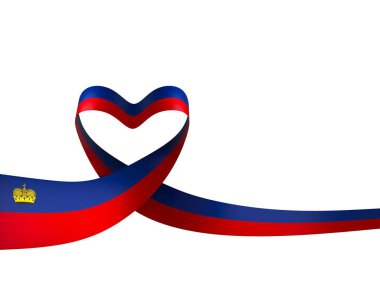 Ulusal Kutlamalar ve Olaylar için Lihtenştayn Bayrak Tasarım Elemanı beyaz bir arkaplanda izole edildi