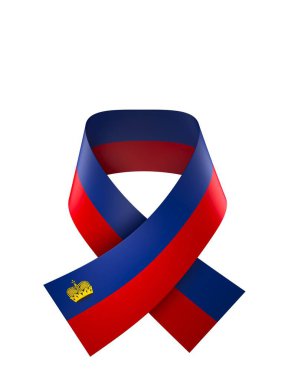 Ulusal Kutlamalar ve Olaylar için Lihtenştayn Bayrak Tasarım Elemanı beyaz bir arkaplanda izole edildi