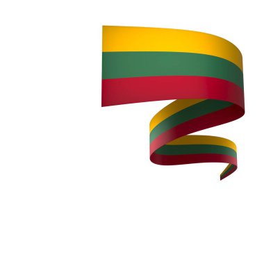 Litvanya Kurdele Tasarım Elemanı Ulusal Kutlamalar ve Olaylar için beyaz bir arkaplanda izole edildi