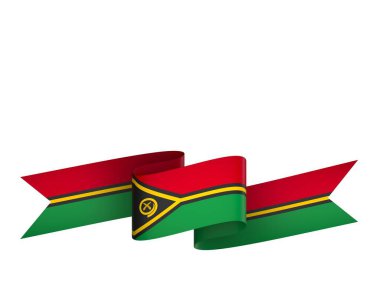 Vanuatu Kurdele Tasarım Elemanı Ulusal Kutlamalar ve Olaylar için beyaz bir arkaplanda izole