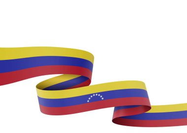 Venezuela Kurdele Tasarım Elemanı Ulusal Kutlamalar ve Olaylar için beyaz bir arkaplanda izole edildi