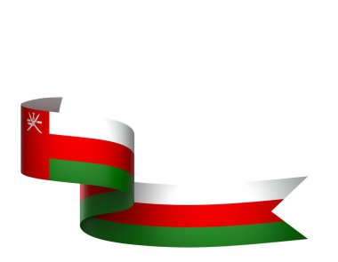 Umman Kurdele Tasarım Elemanı Ulusal Kutlamalar ve Olaylar için beyaz bir arkaplanda izole edildi