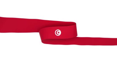 Şeffaf bir arkaplanda rüzgarda dalgalanan Tunus bayrağı. Hareket grafikleri, video düzenleme ve vatansever tasarım projeleri için mükemmel..