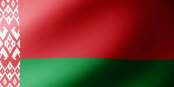 Beyaz Rusya bayrağı sallıyor. Belarus arka planının ulusal bayrağı