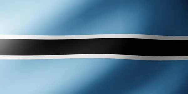 Botswana 'nın sallanan bayrağı. Botswana arkaplanının ulusal bayrağı