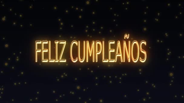 Español Feliz Cumpleaños Tarjeta Felicitación Vídeo Feliz Cumpleaños Usted Español — Vídeo de stock