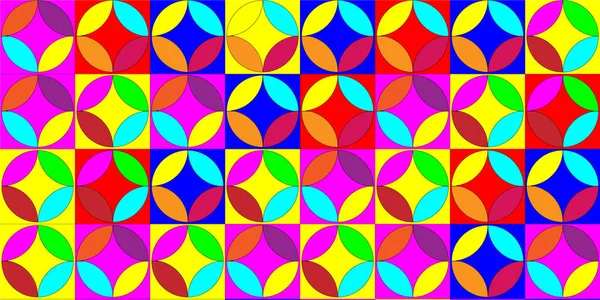 Naadloos Patroon Met Kleurrijke Bloemvormen Kleurrijk Patroon Achtergrond Ontwerp Rendering — Stockvector