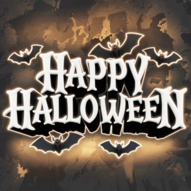 Korku arkaplanlı mutlu Cadılar Bayramı metinleri