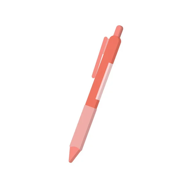 Ein Roter Stift Schreibwaren Vektor Cartoon Symbol Für Büro Und — Stockvektor