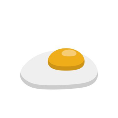 Beyaz arka planda izole edilmiş yumurta ya da yumurtanın vektör çizgi filmi çizimi