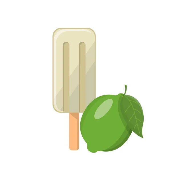 Bande Dessinée Vecteur Popsicle Citron — Image vectorielle