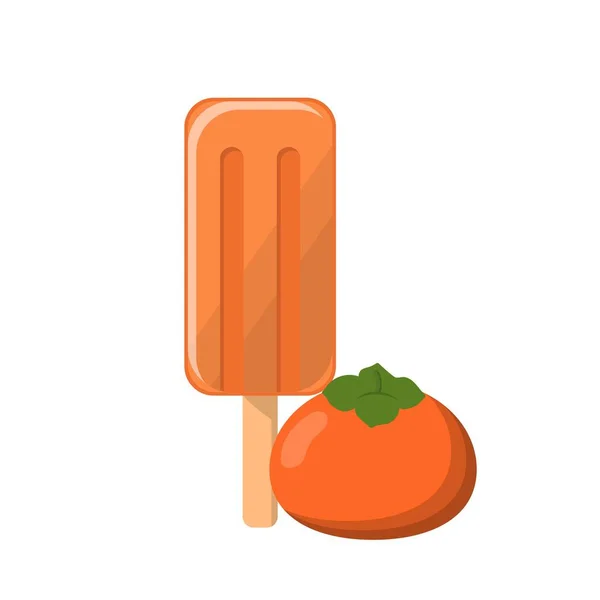 Dessin Animé Vecteur Comique Popsicle Kaki — Image vectorielle