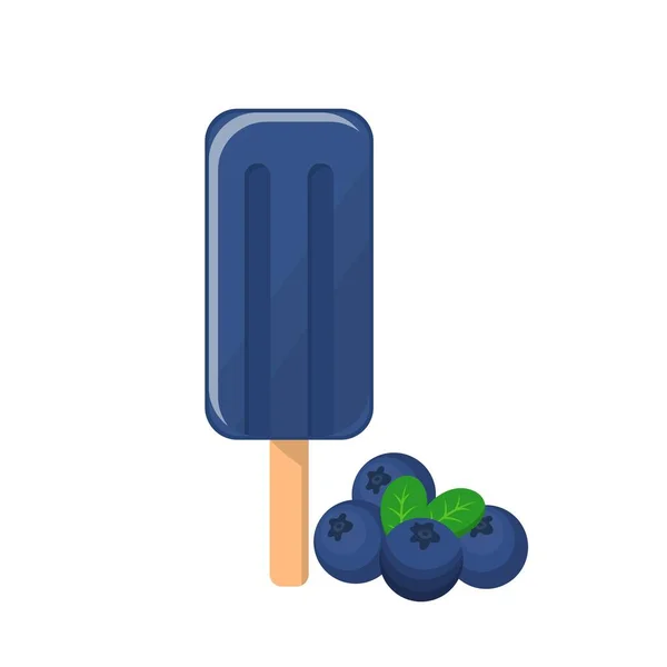 Vecteur Bande Dessinée Bleuets Popsicle — Image vectorielle