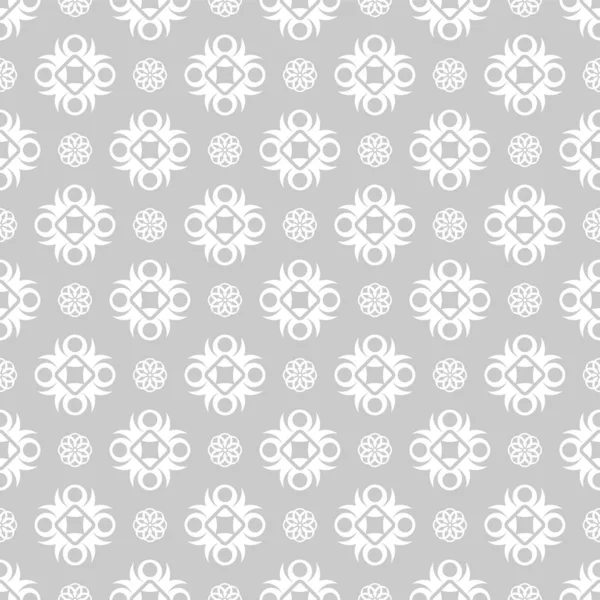 Классический Вне Белый Геометрический Тотем Виноградной Лозы Цветок Фарфора Текстиль — стоковый вектор