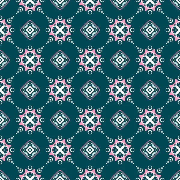 Moroccan Tiles Continuous Seamless Background Tile Decoration Used Wallpaper Pattern — Stock Vector