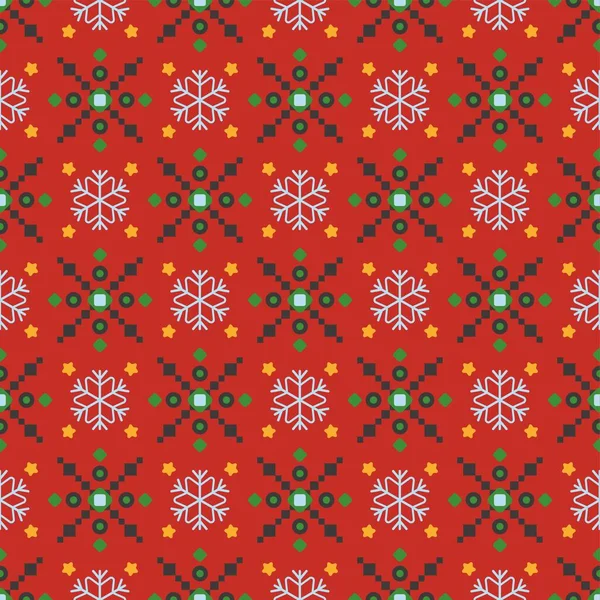 Navidad Continuo Fondo Sin Costuras Decoración Azulejos Textura Para Papel — Archivo Imágenes Vectoriales