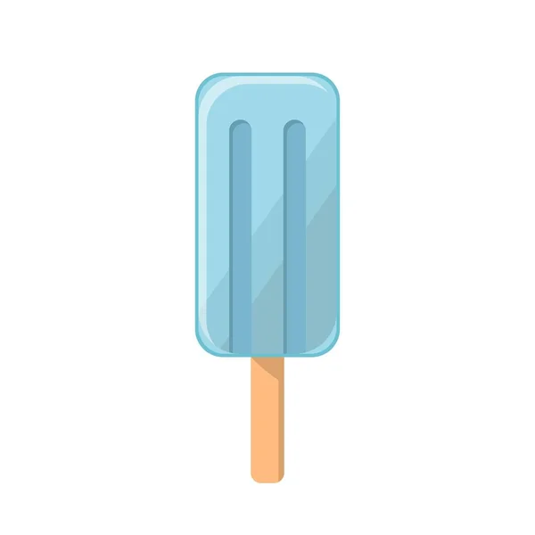 Szóda Ízesítésű Kék Jégkrém Jégkrém Pálcikával Képregény Illusztráció — Stock Vector