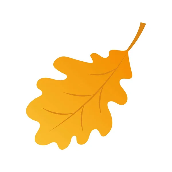 Podzimní Suché Nebo Javorový List Izolované Bílém Pozadí Jednoduché Vektorové — Stockový vektor