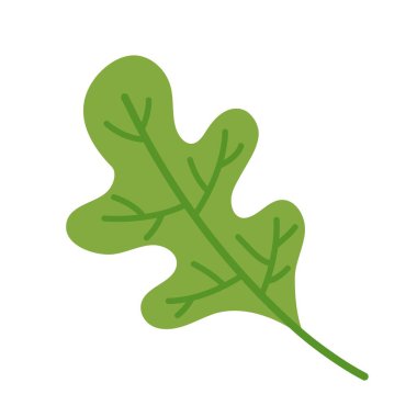 Yeşil yaprakların ikon vektörü, modaya uygun güzel doğal bitki, ev dekorasyonu