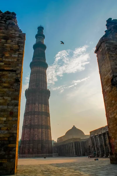 Qutb Minar También Escrito Como Qutub Minar Qutab Minar Minarete —  Fotos de Stock