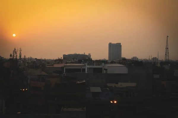 Vista Del Paisaje Urbano Desde Parte Superior Nueva Delhi India — Foto de Stock