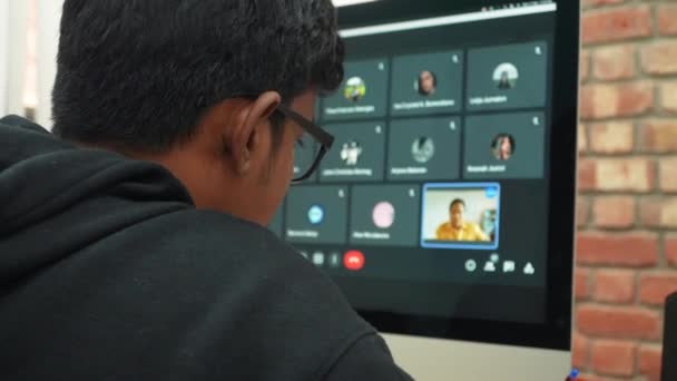 Digital Learning Hub Navigazione Online Scuola Incontri Virtuali — Video Stock