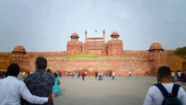 Exploring Rich Heritage Delhi Red Fort Symbol India Historic Legacy — Stockvideo