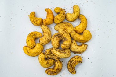 Masala Cevizli Fındık, Ghee Kuru Meyveler 'de kavrulmuş Kaju seçici odaklı. 