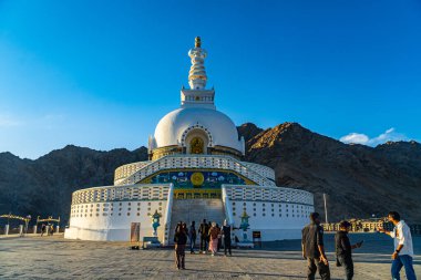 Shanti Stupa in Leh, Ladakh, Jammu and Kashmir, India, Asia