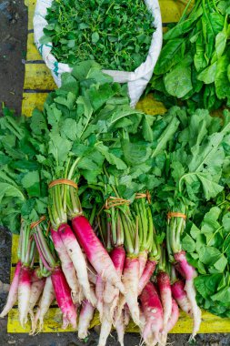 Canlı Karışık Sebzeler Çiftçi Pazarı 'nın bahçesinde hazırlandı. 