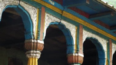 Uttarakhand 4K Stok Görüntülerindeki Eski Tahta Himalaya Evi