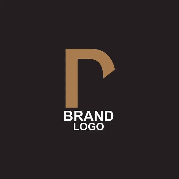 Halbbuchstabe Logo Design — Stockvektor
