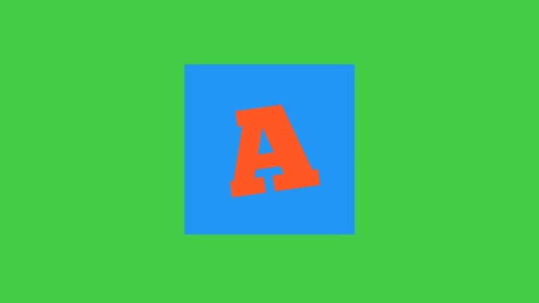 Alphabet Ransom Note Animation Paper Cut Green Screen — Stock Video