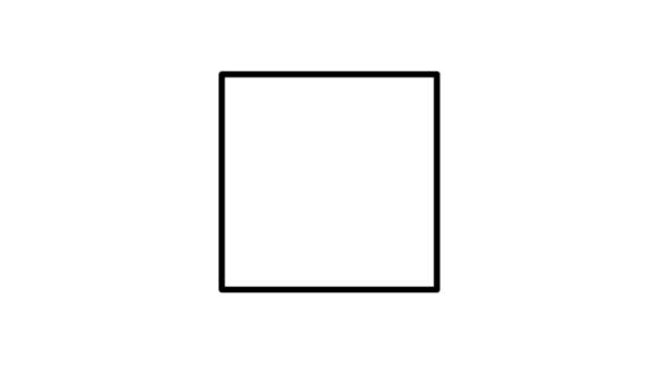 Σχήματα Κύκλο Κινουμένων Σχεδίων Τετράγωνο Εξάγωνο Τρίγωνο Κύκλος Ορθογώνιο Πακέτο — Αρχείο Βίντεο