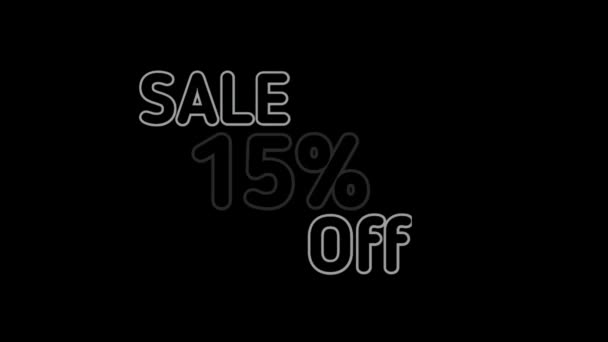 Sale Percent Fast Moving White Color Text Animation Business Promotion — Wideo stockowe