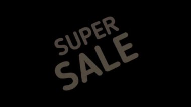 Super Sale graphic element. Super Sale banner design animation. Sale shopping social media background