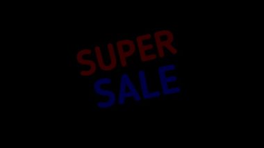 Super Sale graphic element. Super Sale banner design animation. Sale shopping social media background