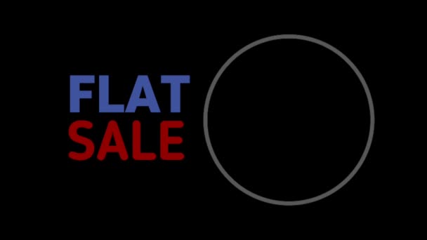 Fora Super Flat Sale Elemento Gráfico Animação Design Banner Flat — Vídeo de Stock