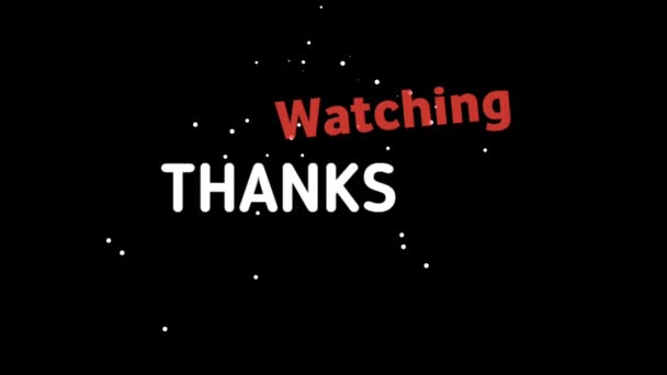 Merci Regarder Parfait Pour Fin Une Vidéo Fin Écran — Video