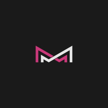 Harf MM Logo Tasarımı Monogram Çift M Logosu