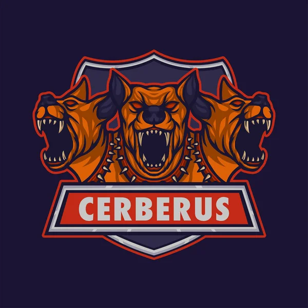 stock vector Vector illustration of a cerberus esport logo