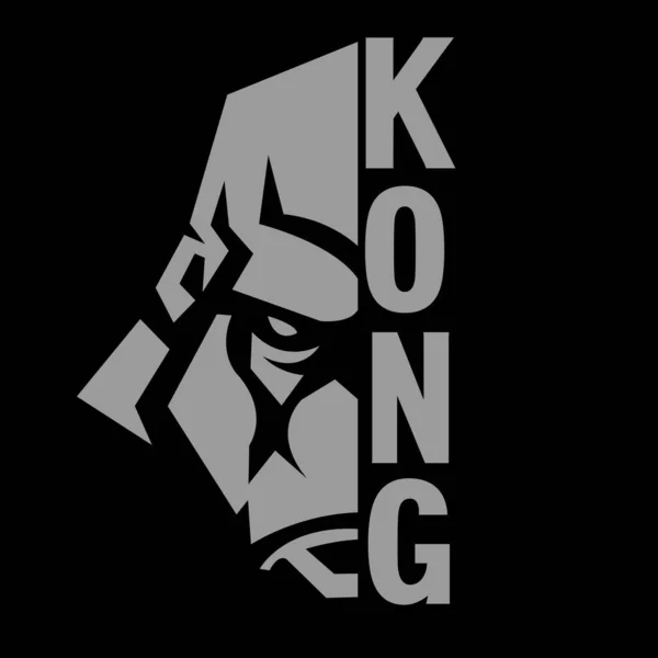 Vecteur Conception Logo Mascotte Kingkong Avec Style Concept Illustration Moderne — Image vectorielle