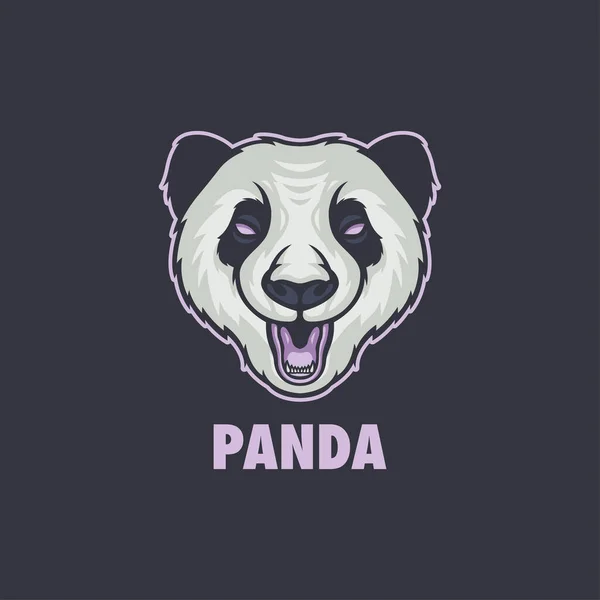 Ilustración Gráfica Vectorial Una Cabeza Panda — Vector de stock