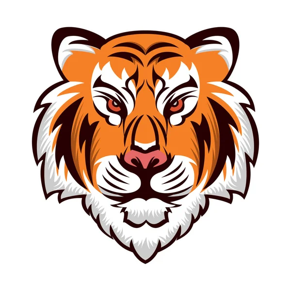 Vektorgrafische Illustration Eines Tigerkopfes Gut Für Tierlogo — Stockvektor