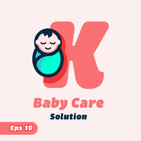Alphabet Baby Care Logo — Stok Vektör