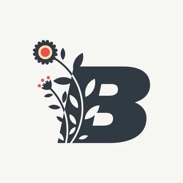 Letter B logo icon with flower design template elements for your application or corporate identity.