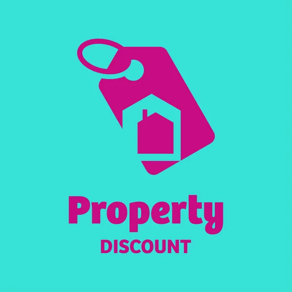 Property Shop Logo Design Vorlage Vektorillustration Der Ikone — Stockvektor